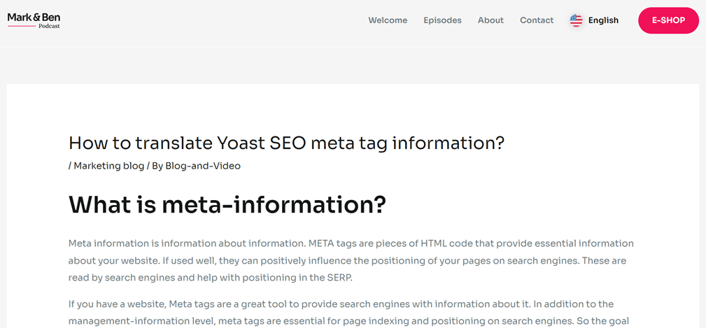 blog vertalen - meertalige blog