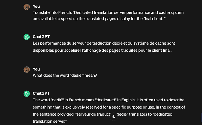 interactivity with ChatGPT - ChatGPT vs Translation Services: Which Performs Better