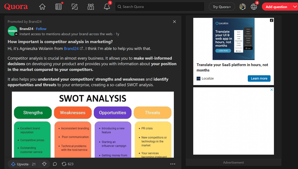 Quora — как увеличить посещаемость сайта