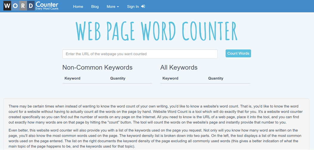 contador de palavras - Melhores sites de contadores de palavras de páginas da web