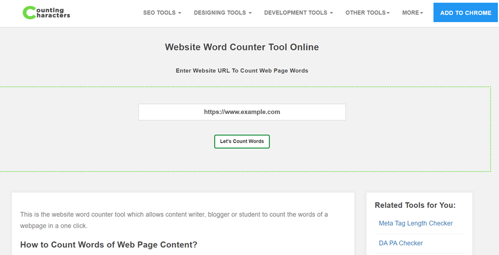 counting characters - Best Web Page Word Counter Websites
