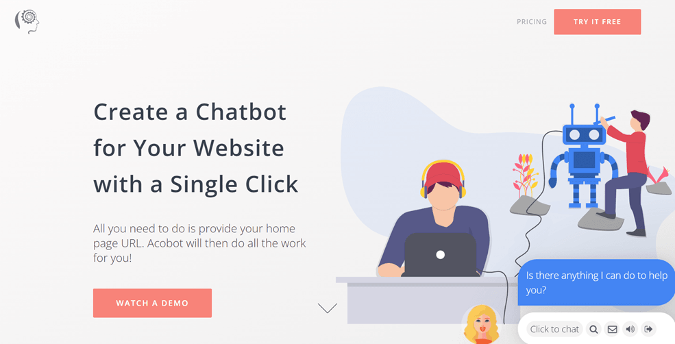 Acobot - 15 bedste WordPress Chatbot-plugins til dit websted