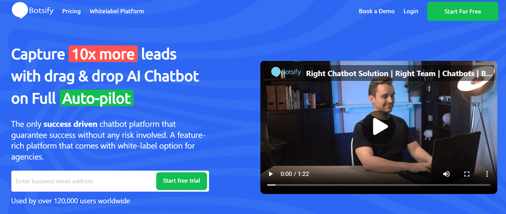 Botsify – 15 melhores plug-ins de chatbot WordPress para seu site