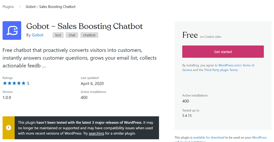 Gobot – 15 melhores plug-ins de chatbot WordPress para seu site