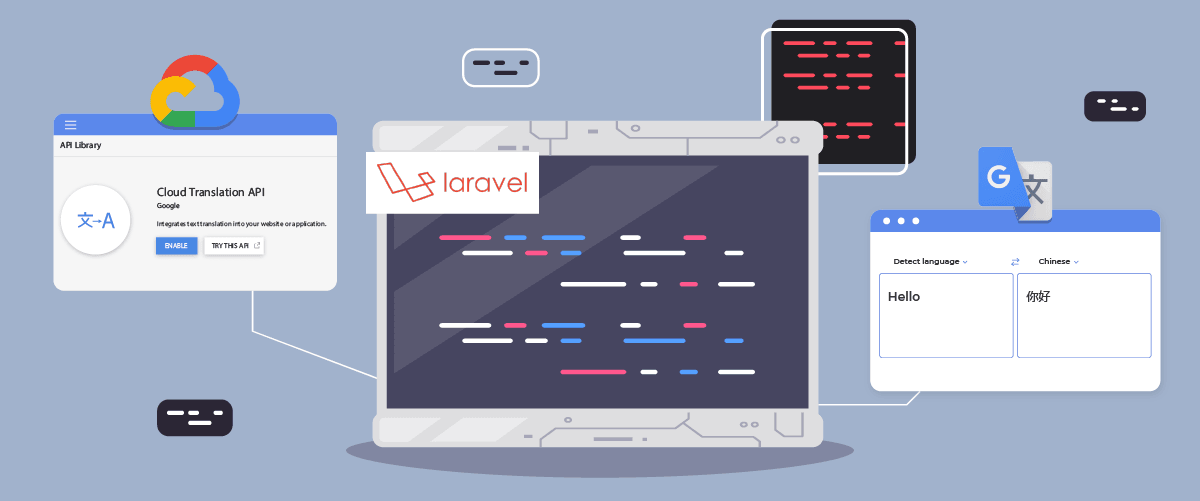 Implement Google Cloud AI API translation vs Google Translate for Laravel