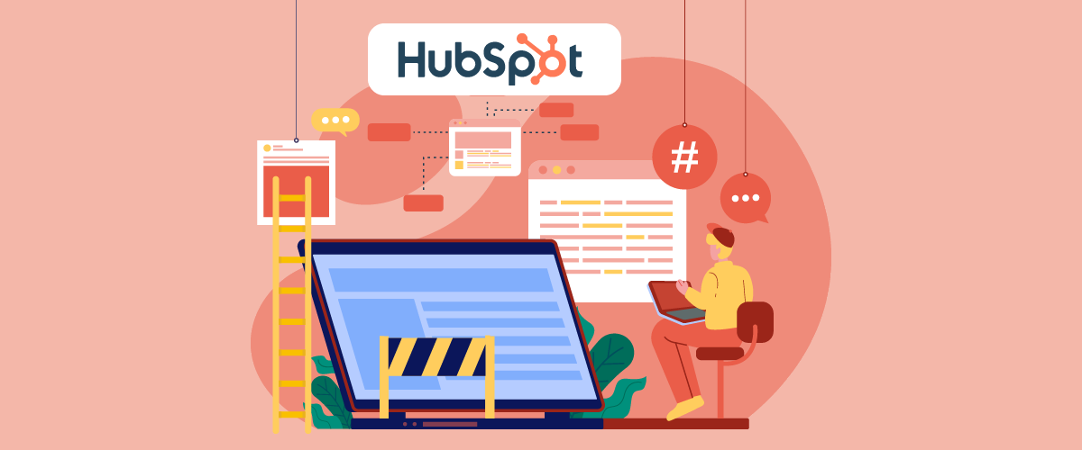 Человек сидит рядом с ноутбуком с иконками социальных сетей