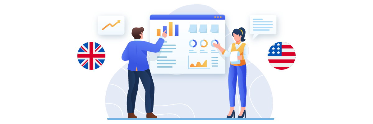 Anh vs. Mỹ tiếng Anh: Bạn nên sử dụng cái nào cho trang web đa ngôn ngữ của mình?