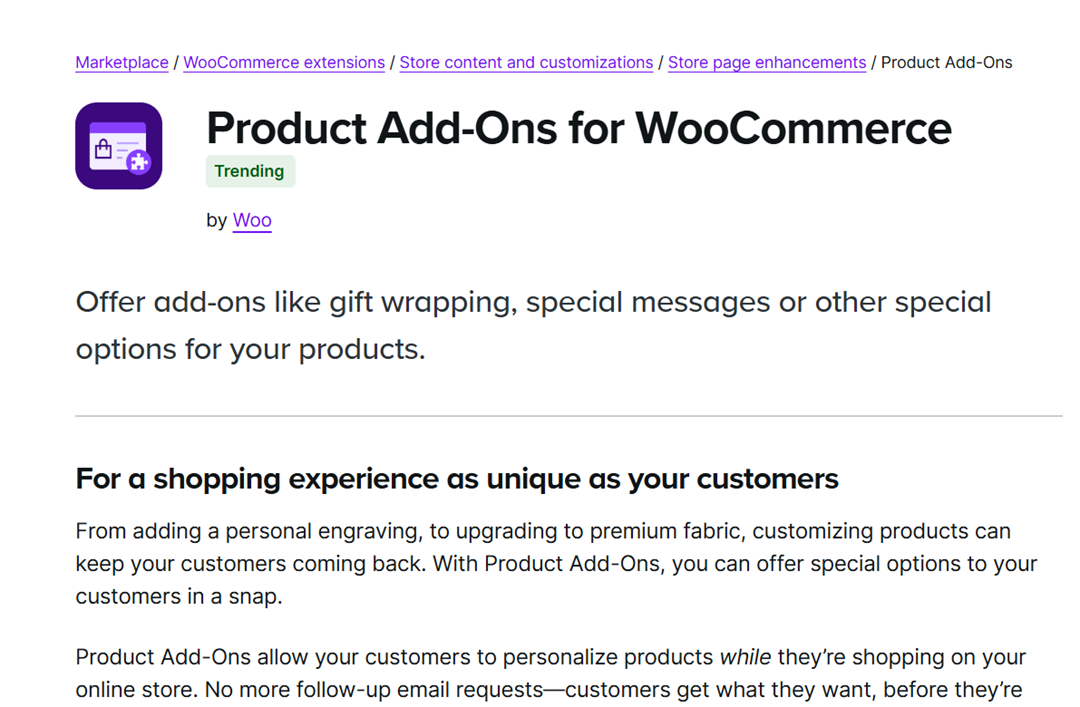 Prise en charge de la traduction maintenant disponible pour les modules complémentaires de produits WooCommerce