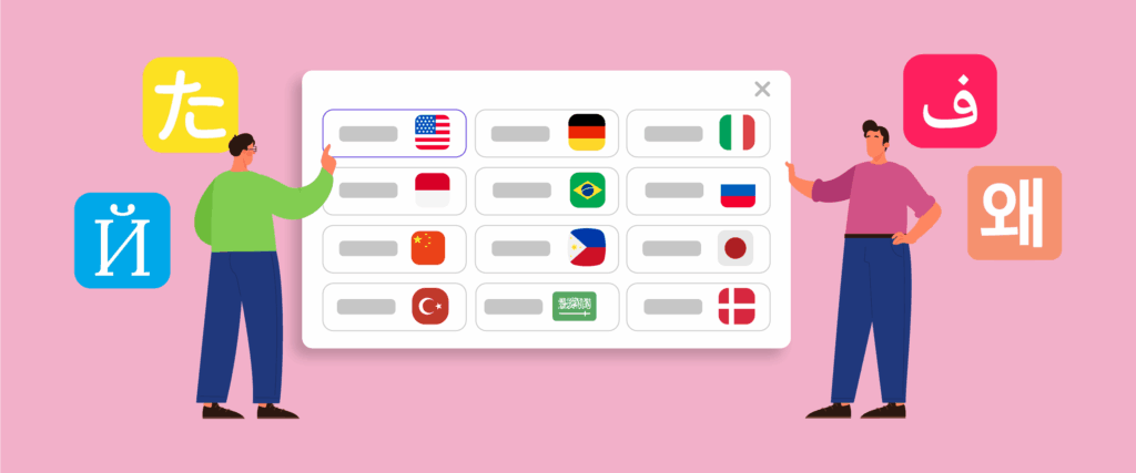 Conception d'une interface utilisateur de changement de langue pour les utilisateurs d'écritures non latines : bonnes pratiques et conseils UX