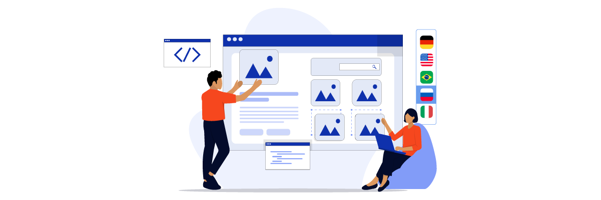 Lokalisasi gambar dan media multibahasa: Melampaui teks alternatif