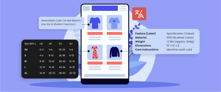 نصائح لترجمة جداول المقاسات وتعليمات العناية وجداول المواصفات