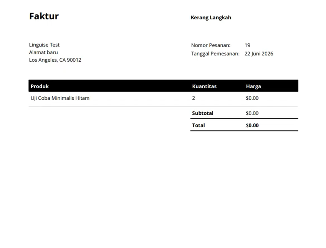 Linguise kini mendukung Faktur &amp; Slip Pengiriman PDF untuk WooCommerce