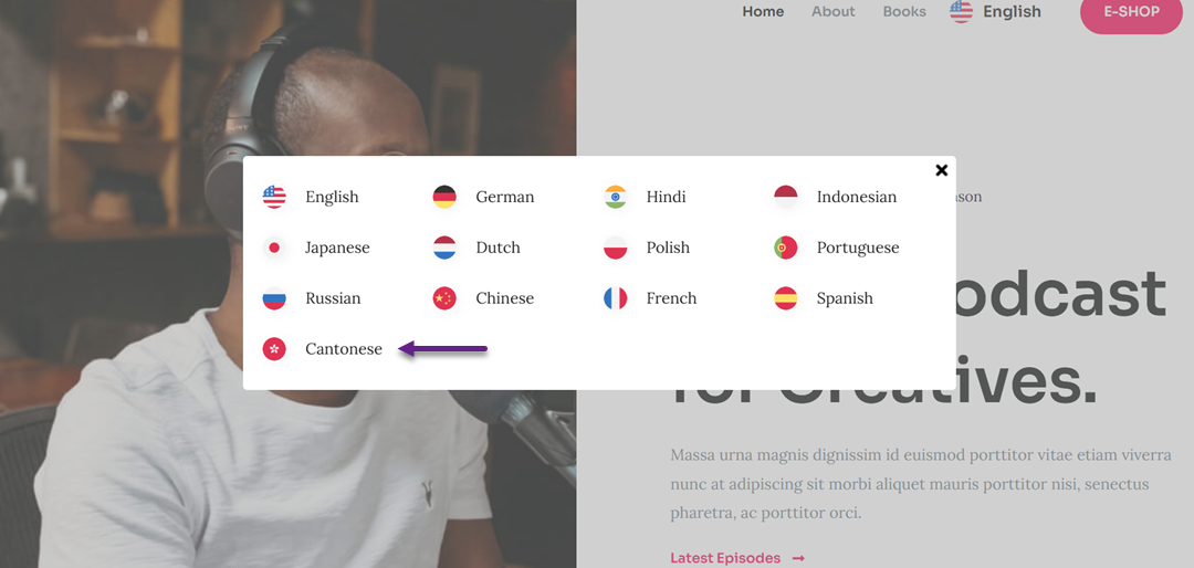Dukungan bahasa Kanton (Hong Kong) kini tersedia di seluruh integrasi Linguise